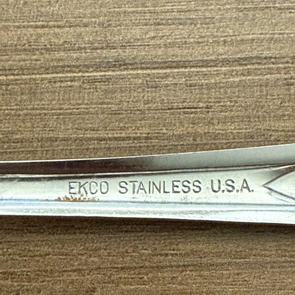 Ekco EKS7 Stainless Pie Server Glossy USA Chevron Geometric Center Flatware - Picture 3 of 4